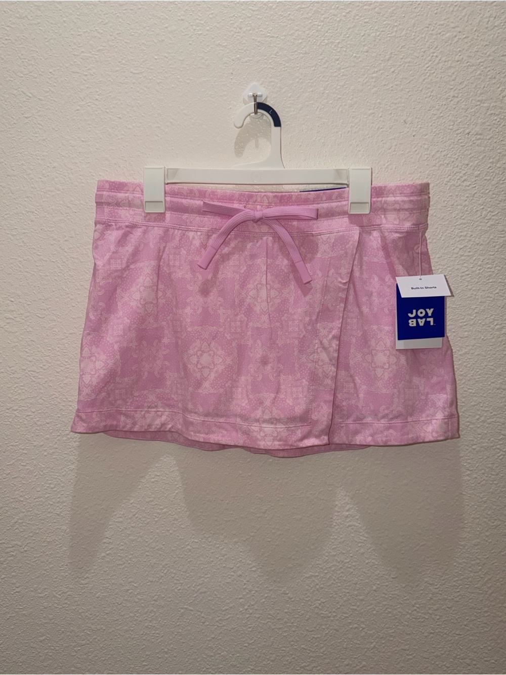 JoyLab Light Pink Patterned Drawstring Skort - Picture 2 of 5